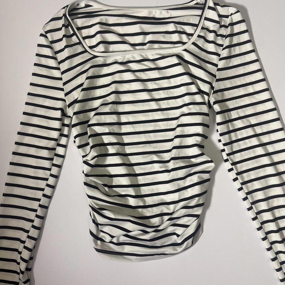 striped long sleeve fitted grunge emo y2k